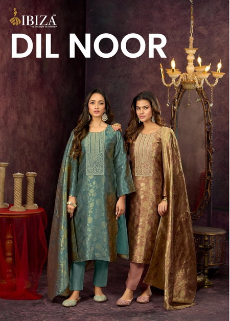 Dil Noor By Ibiza Jacquard Ladies Designer Salwar Suits Wholesale Market In Surat
